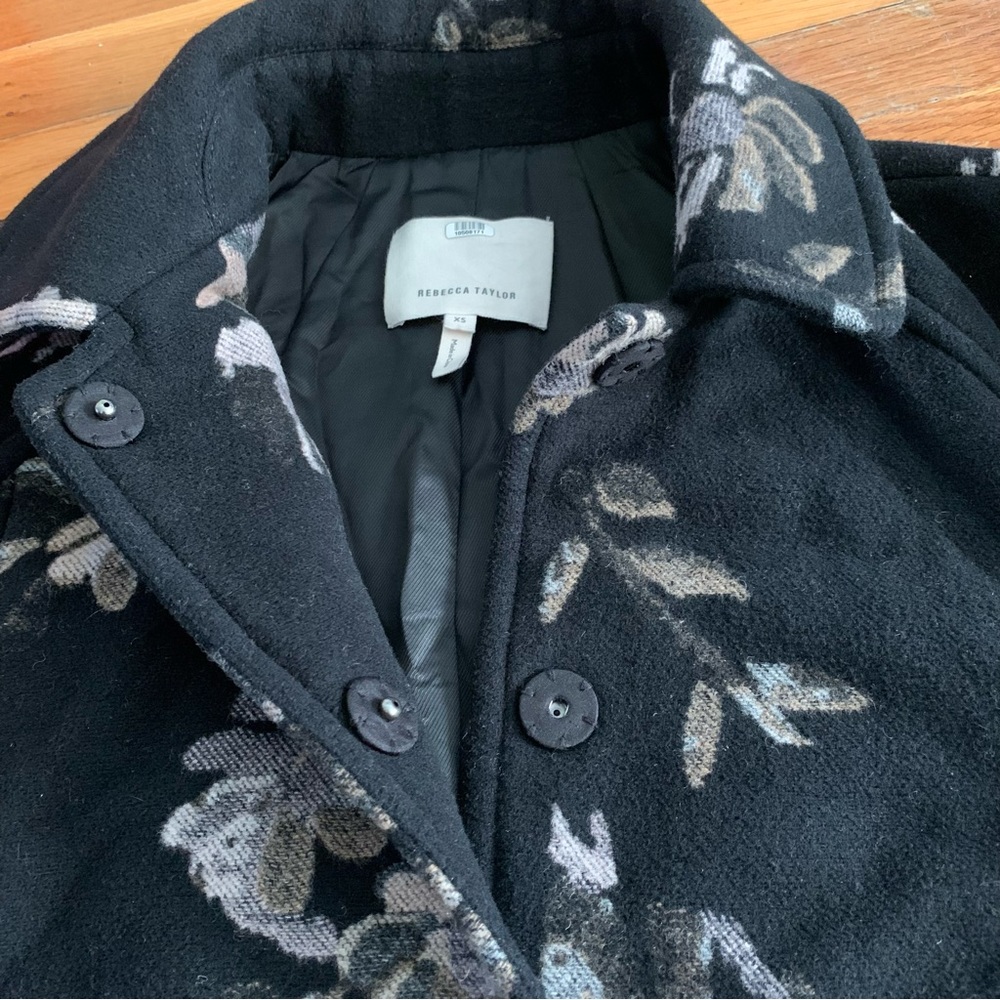 Rebecca Taylor floral jacquard car coat - Picture 5 of 11